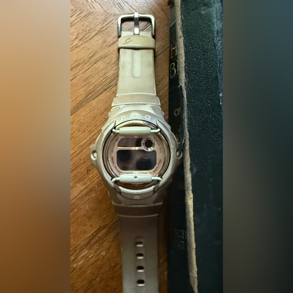Baby G Shock Casio BG-169G Tan Beige Adjustable Women’s Watch *NEEDS BATTERY